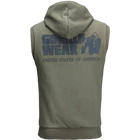 Kép 2/7 - Gorilla Wear Springfield Sleeveless Zipped Hoodie (army zöld)