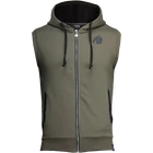 Kép 1/7 - Gorilla Wear Springfield Sleeveless Zipped Hoodie (army zöld)
