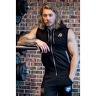 Kép 8/12 - Gorilla Wear Springfield Sleeveless Zipped Hoodie (fekete)