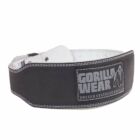 Kép 1/5 - Gorilla Wear 4 Inch Padded Leather Lifting Belt (fekete/szürke)
