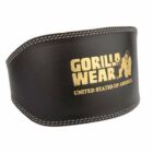 Kép 1/5 - Gorilla Wear 6 inch Padded Leather Lifting Belt (fekete/arany)