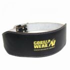Kép 4/5 - Gorilla Wear 6 inch Padded Leather Lifting Belt (fekete/arany)