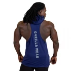 Kép 3/5 - Gorilla Wear Lawrence Hooded Tank Top (navy kék)