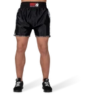 Kép 1/5 - Gorilla Wear Henderson Muay Thai/Kickboxing Shorts (fekete/szürke)