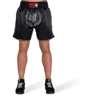 Kép 1/6 - Gorilla Wear Murdo Muay Thai/Kickboxing Shorts (fekete/szürke)