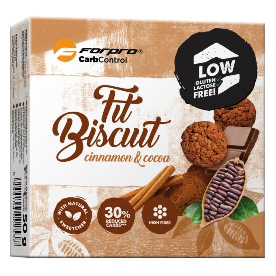 ForPro Fit Biscuit - Fahéjas-kakaós keksz (50g)