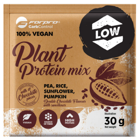 ForPro 100% Vegan Plant Protein Mix - dupla csokoládé (30 x 30g)