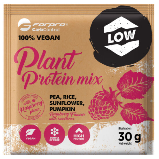 ForPro 100% Vegan Plant Protein Mix - málna (30 x 30g)
