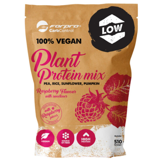 ForPro 100% Vegan Plant Protein Mix - málna (510g)