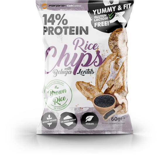 ForPro Protein Rice Chips with Beluga Lentils (18 x 60g)