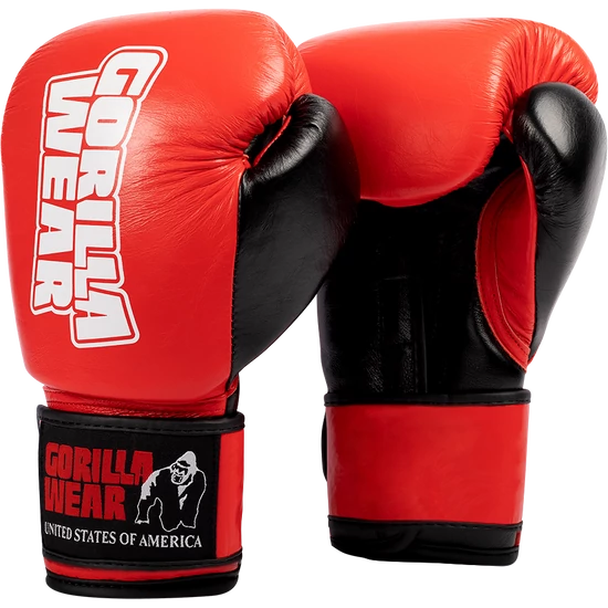 Gorilla Wear Ashton Pro Boxing Gloves (piros/fekete)