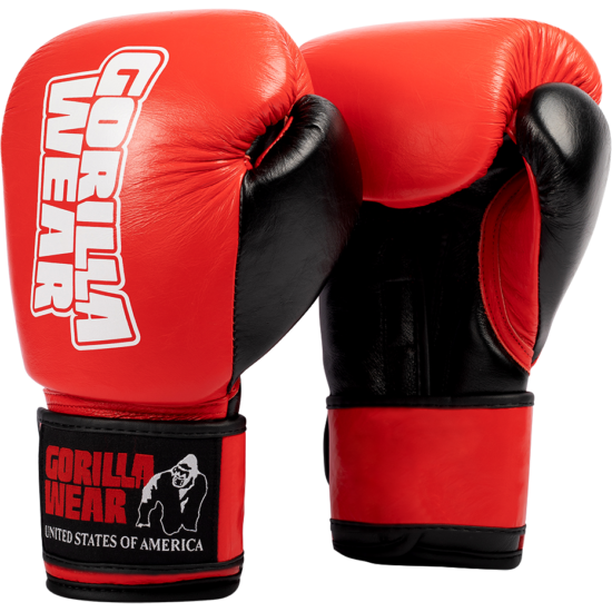 Gorilla Wear Ashton Pro Boxing Gloves (piros/fekete)