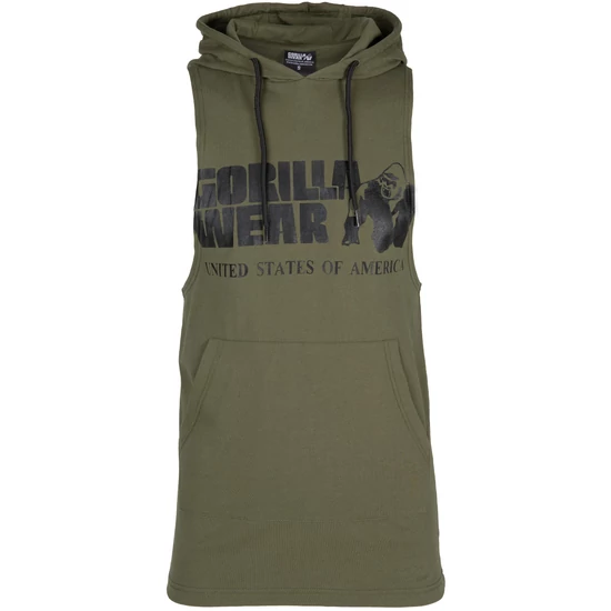 Gorilla Wear Rogers Hooded Tank Top (army zöld)