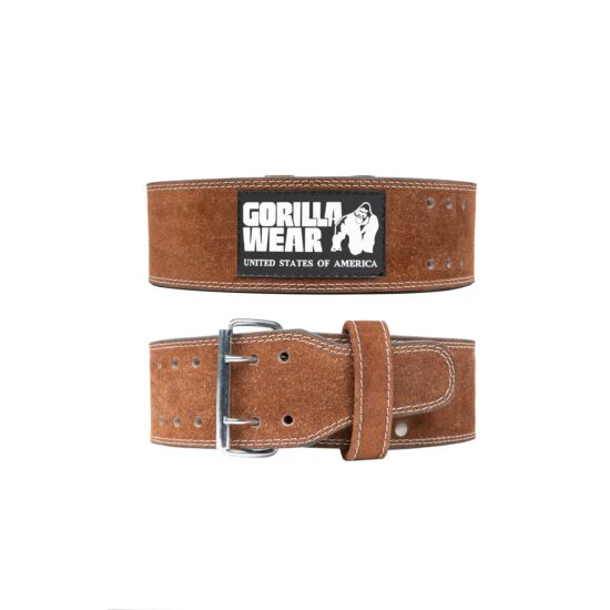 Gorilla Wear 4 Inch Leather Lifting Belt (barna)