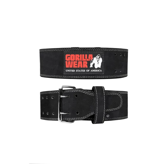 Gorilla Wear 4 Inch Leather Lifting Belt (fekete)