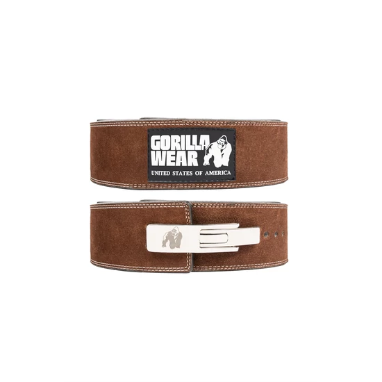 Gorilla Wear 4 Inch Leather Lifting Lever Belt (barna)