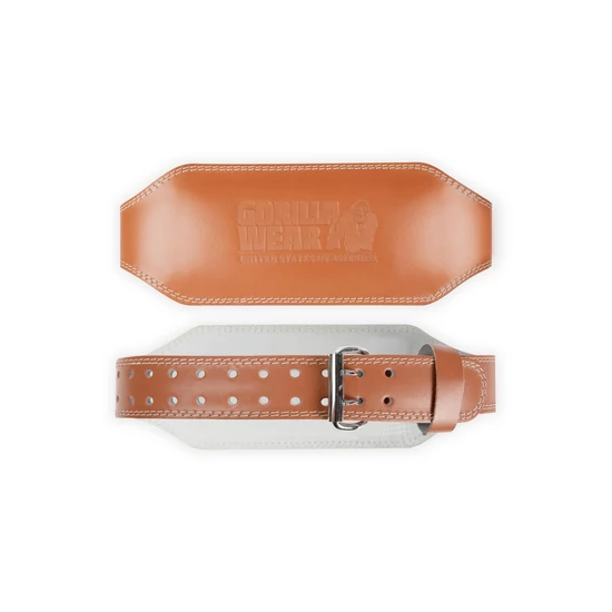 Gorilla Wear 6 inch Padded Leather Lifting Belt (barna)