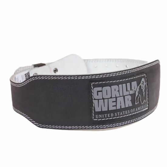Gorilla Wear 4 Inch Padded Leather Lifting Belt (fekete/szürke)
