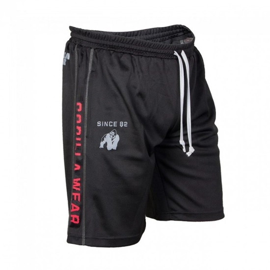 Gorilla Wear Functional Mesh Shorts (fekete/piros)