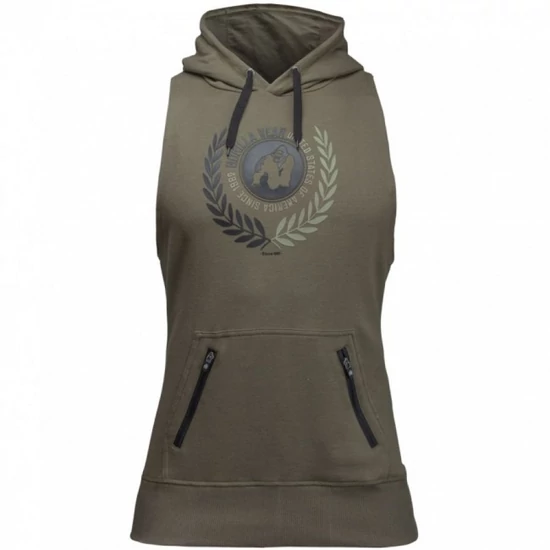 Gorilla Wear Manti Sleeveless Hoodie (army zöld)