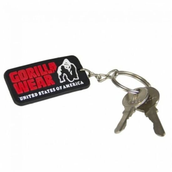Gorilla Wear Gw Rubber Men Logo Keychain (fekete/piros)