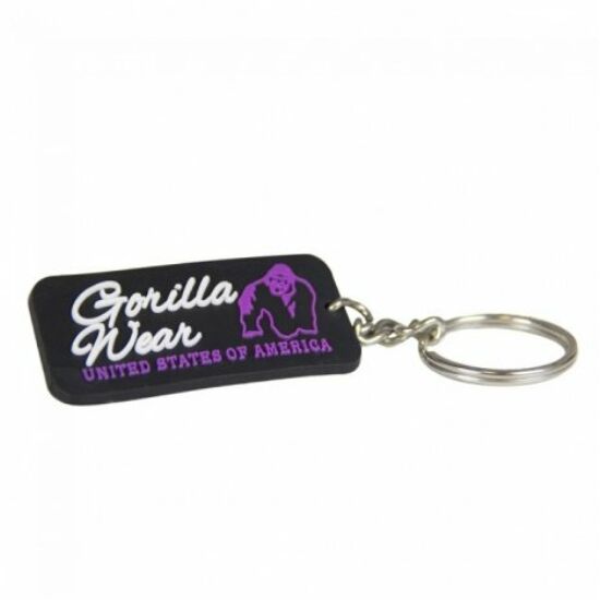 Gorilla Wear Gw Rubber Women Logo Keychain (fekete/lila)