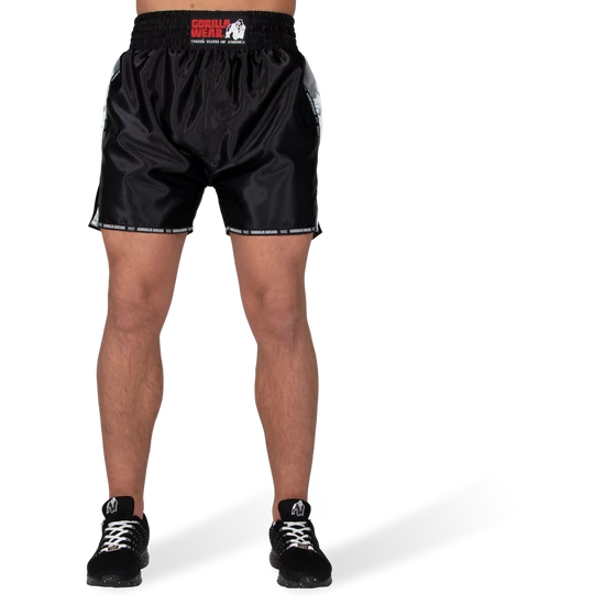 Gorilla Wear Henderson Muay Thai/Kickboxing Shorts (fekete/szürke)