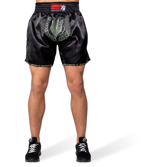 Gorilla Wear Murdo Muay Thai/Kickboxing Shorts (army zöld)