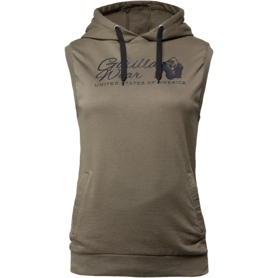 Gorilla Wear Selma Sleeveless Hoodie (army zöld)