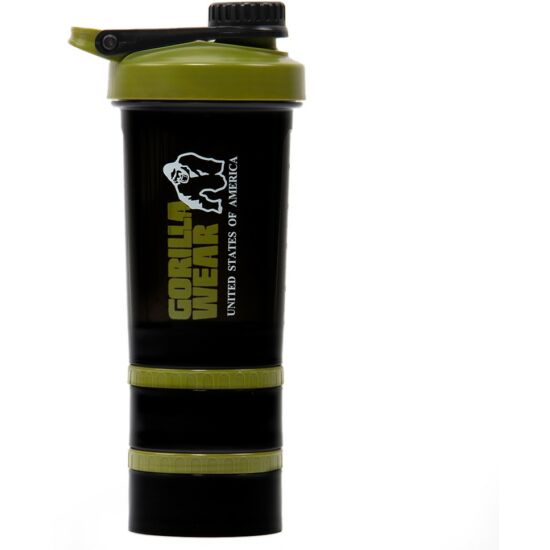 Gorilla Wear Shaker 2 Go (fekete/army zöld 760ml)