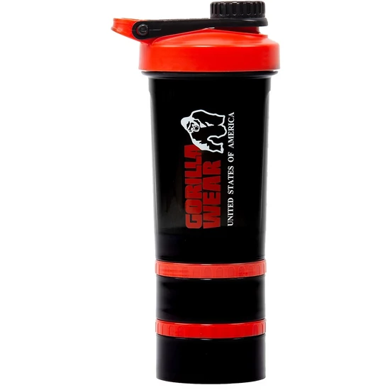 Gorilla Wear Shaker 2 Go (fekete/piros 760ml)
