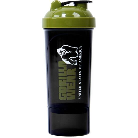 Gorilla Wear Shaker Compact (fekete/army zöld 600ml)