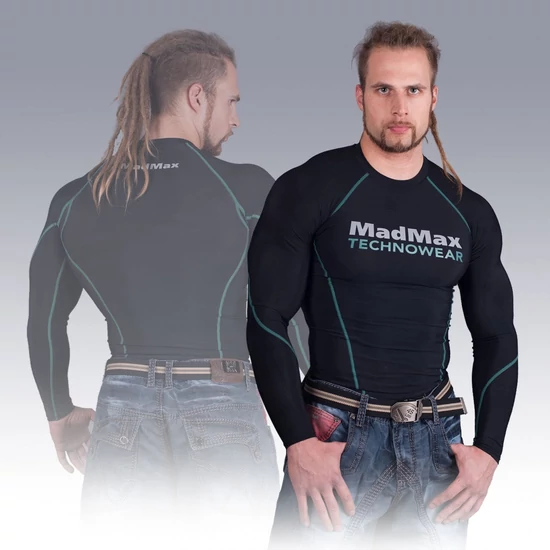 MADMAX Compression Long Sleeve Top Hosszú ujjú felső (Zöld)
