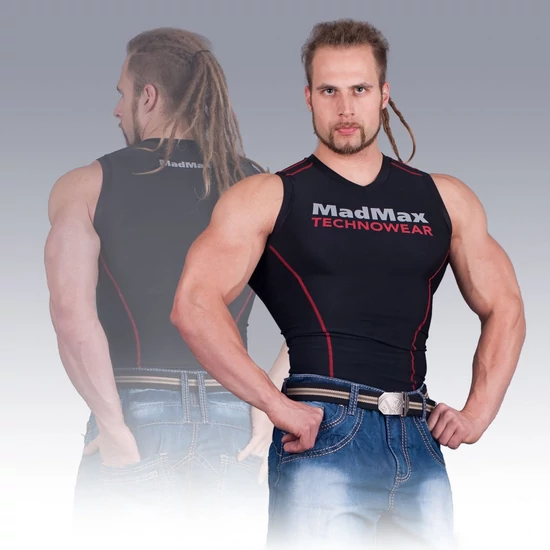 MADMAX Compression Sleeveless Top Ujjatlan Felső (Piros)