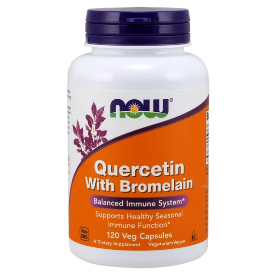 NOW Foods Quercetin with Bromelain (120 kapszula)