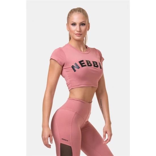 NEBBIA Sporty HERO Rövidújjú Crop top 584 (Old Rose)