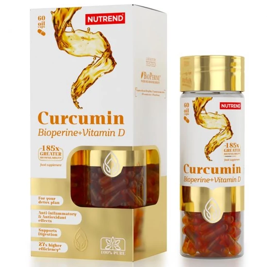 Nutrend Curcumin + Bioperine + Vitamin D (60 kapszula)