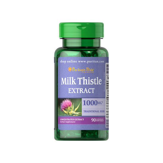 Puritans Pride Milk Thistle Extract 1000mg (90 lágykapszula)