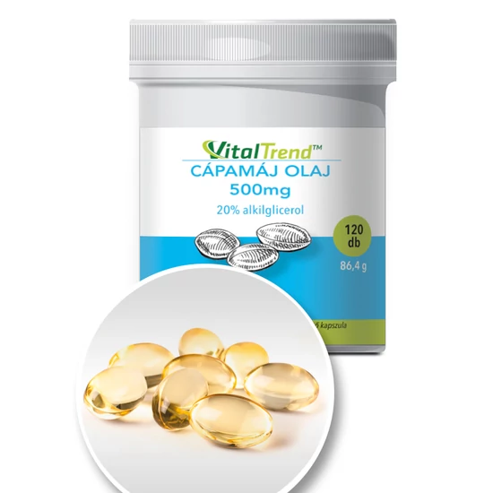 Vital Trend Cápamáj olaj 500 mg (120 lágy kapszula)