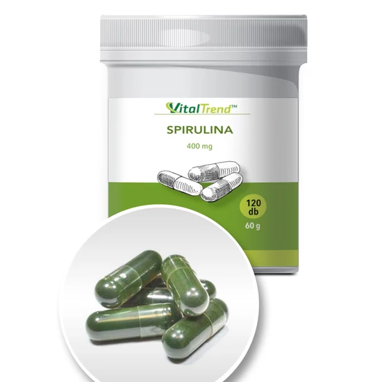 Vital Trend Spirulina alga 400mg (120 kapszula)