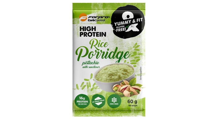 Forpro High Protein Rice Porridge (rizskása) - Pisztácia íz (20 x 60g)