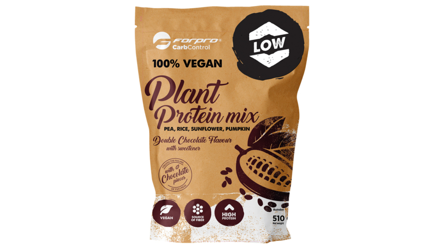 ForPro 100% Vegan Plant Protein Mix - dupla csokoládé (510g)