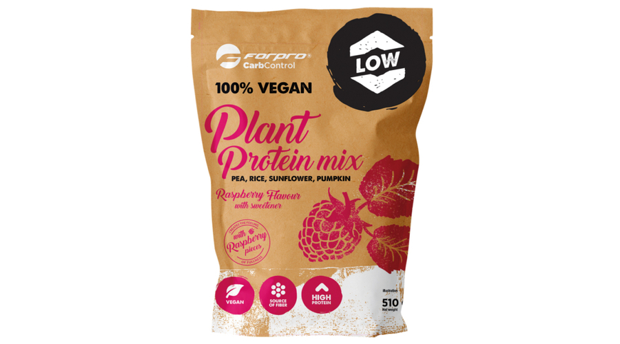 ForPro 100% Vegan Plant Protein Mix - málna (510g)