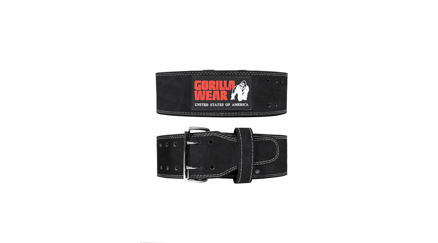 Gorilla Wear 4 Inch Leather Lifting Belt (fekete)
