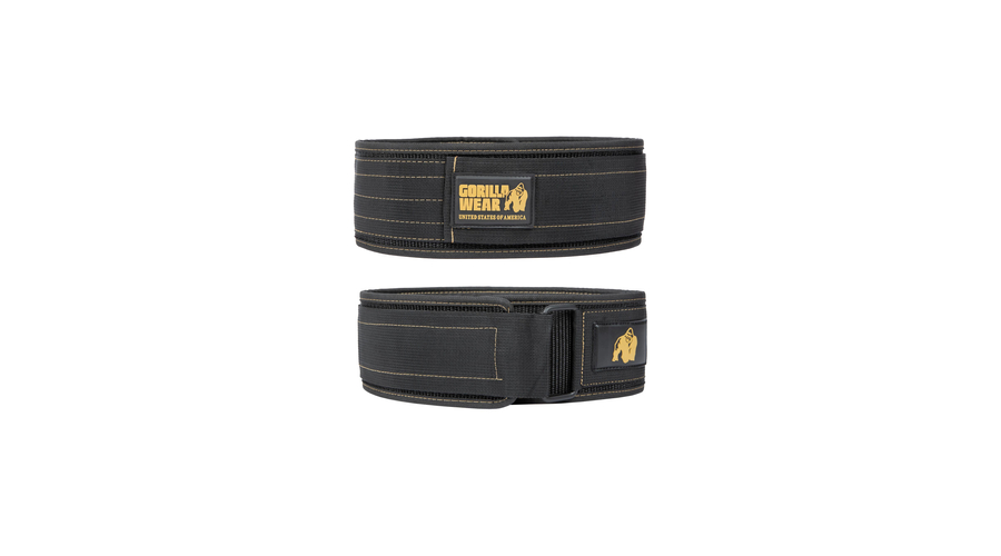 Gorilla Wear 4 Inch Nylon Lifting Belt (fekete/arany)