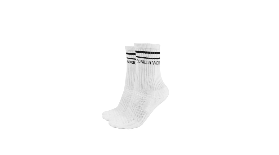 Gorilla Wear Crew Socks 2-pack zokni (Fehér)