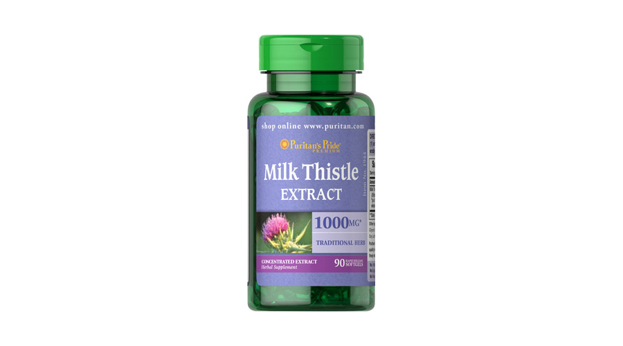 Puritans Pride Milk Thistle Extract 1000mg (90 lágykapszula)