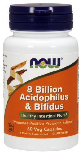NOW Foods 8 Billion Acidophilus & Bifidus (60 kapszula)
