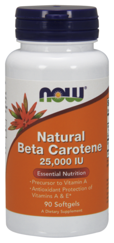 NOW Foods Natural Beta Carotene 25000 IU (90 lágy kapszula)
